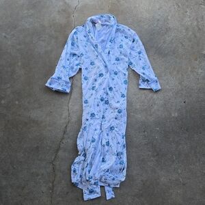 Vintage Y2k Victoria Secret Floral Cotton Prairie Robe Deadstock Large